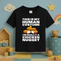 Chicken Nugget Art For Chicken Nugget Costume Toddler T-Shirt thumb 3