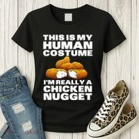 Chicken Nugget Art For Chicken Nugget Costume Women's T-Shirt thumb 3