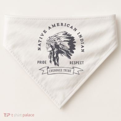 Cherokee Native American USA-Made Doggie Bandana