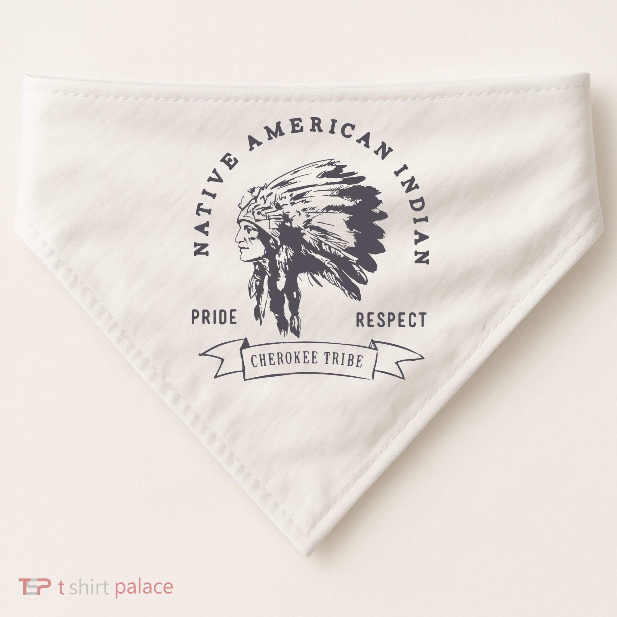 Cherokee Native American USA-Made Doggie Bandana