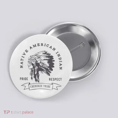 Cherokee Native American Button