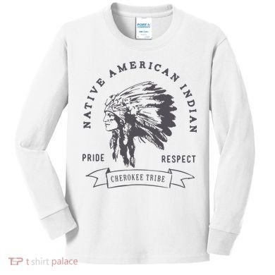 Cherokee Native American Kids Long Sleeve Shirt