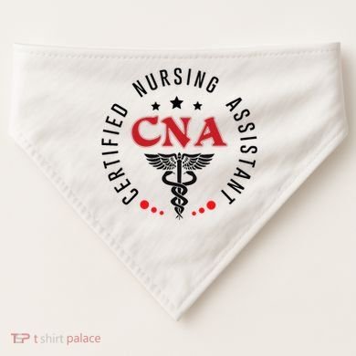 Cna Nurse Assistant Certified Nursing Assistant For Work USA-Made Doggie Bandana
