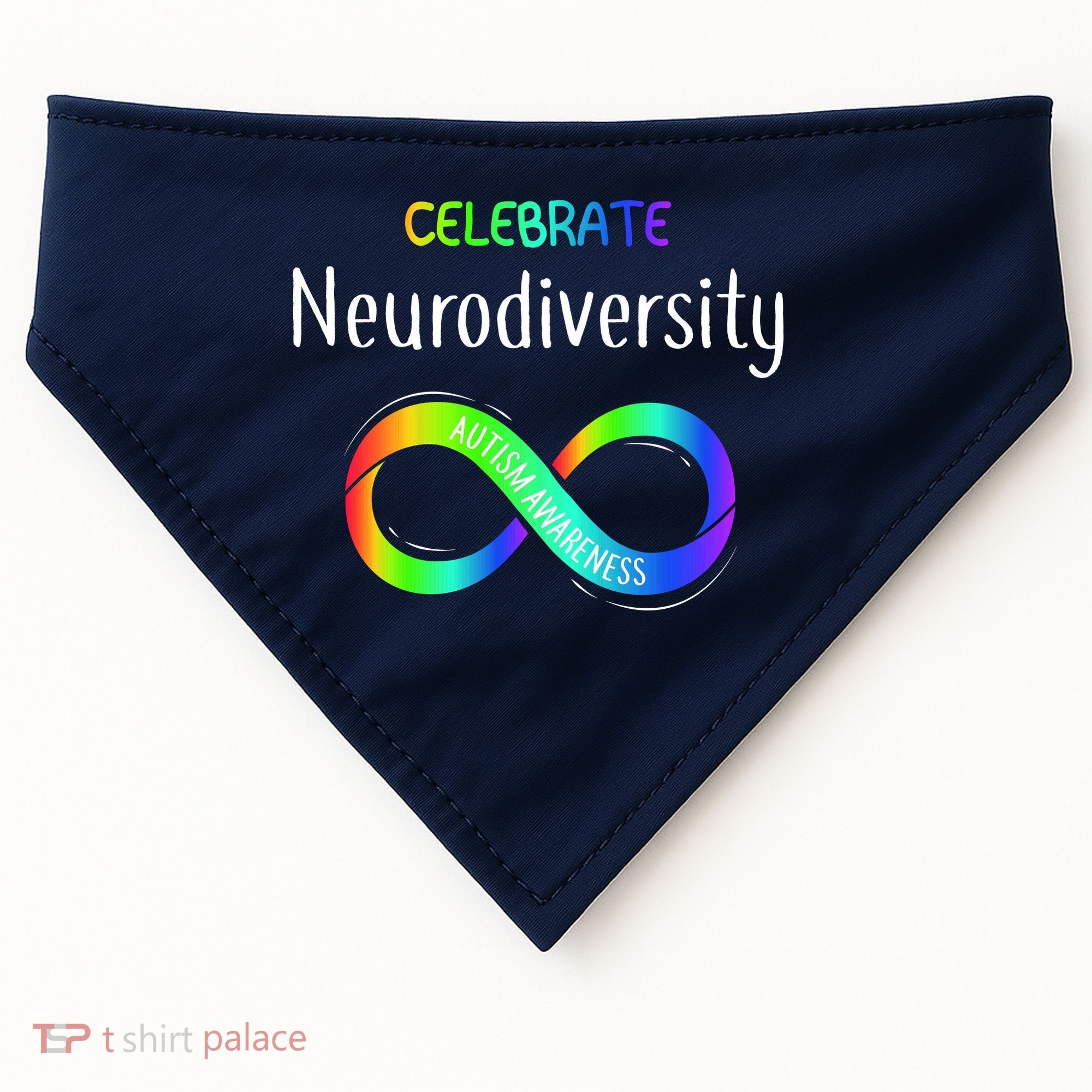 Celebrate Neurodiversity Autism Awareness Month Infinity USA-Made Doggie Bandana