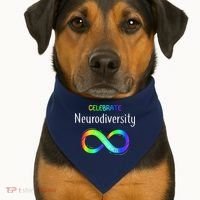 Celebrate Neurodiversity Autism Awareness Month Infinity USA-Made Doggie Bandana thumb 1