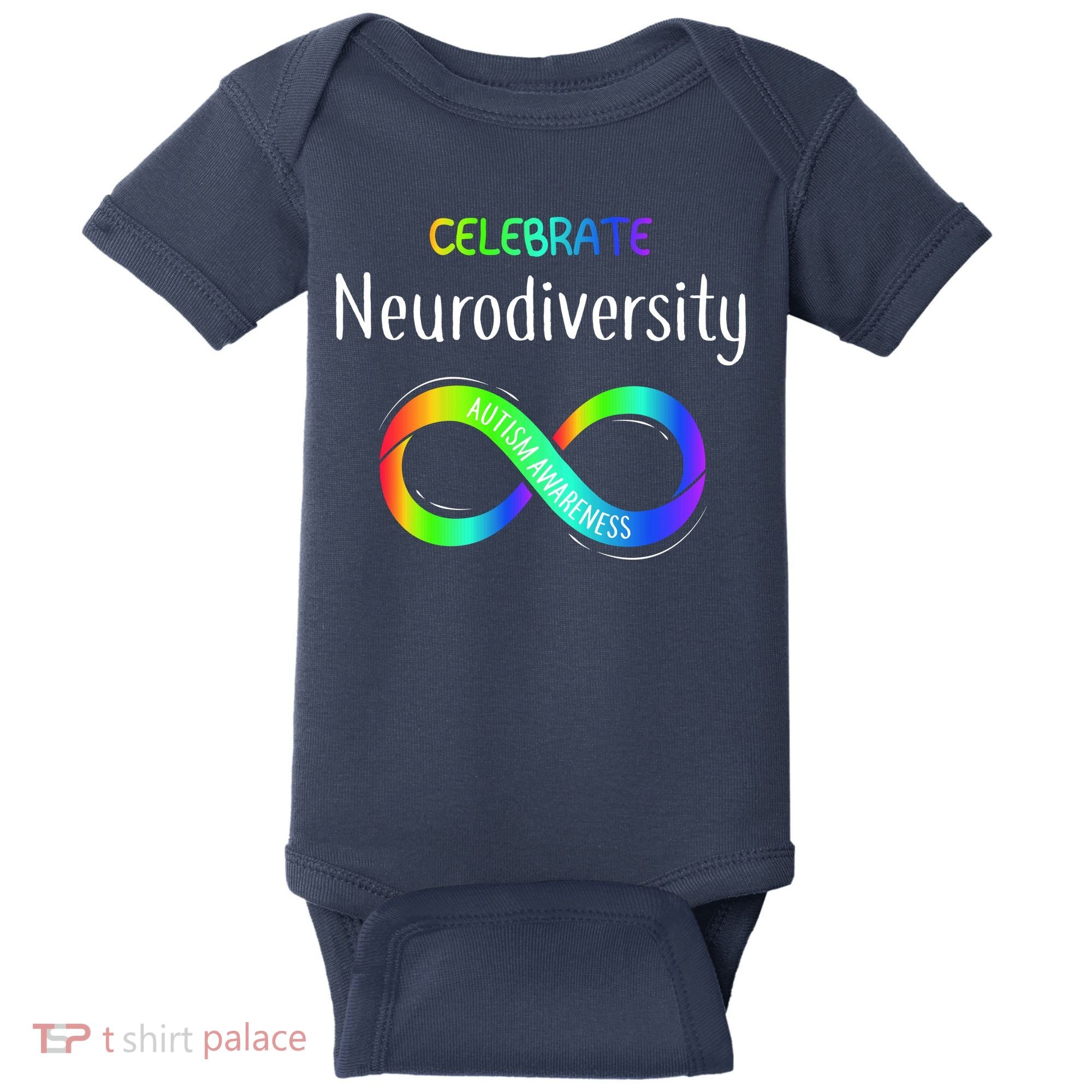 Celebrate Neurodiversity Autism Awareness Month Infinity Baby Bodysuit