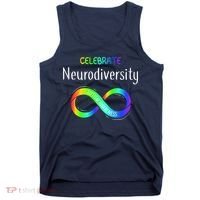 Celebrate Neurodiversity Autism Awareness Month Infinity Tank Top thumb 0