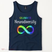 Celebrate Neurodiversity Autism Awareness Month Infinity Tank Top thumb 2