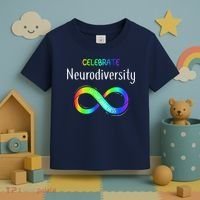 Celebrate Neurodiversity Autism Awareness Month Infinity Toddler T-Shirt thumb 3