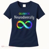 Celebrate Neurodiversity Autism Awareness Month Infinity Women's T-Shirt thumb 0