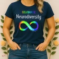 Celebrate Neurodiversity Autism Awareness Month Infinity Women's T-Shirt thumb 2
