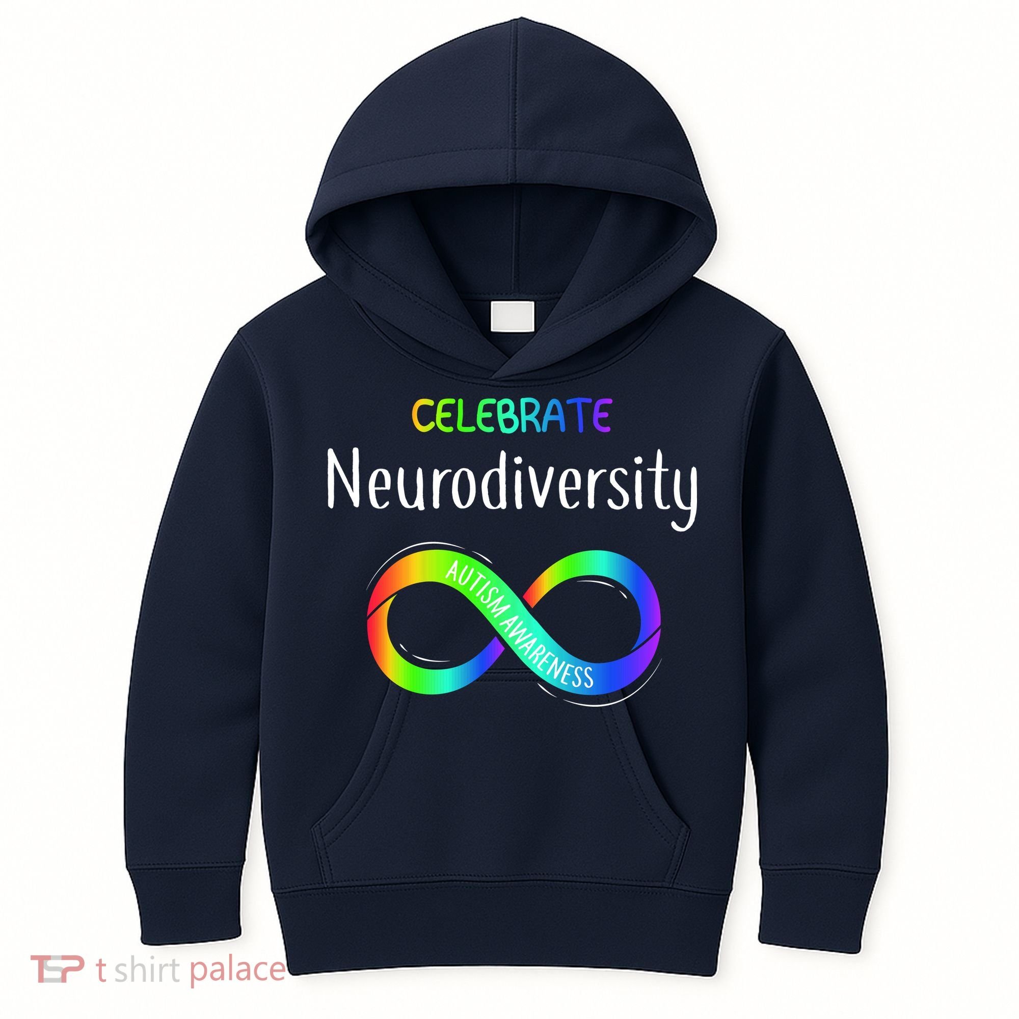 Celebrate Neurodiversity Autism Awareness Month Infinity Kids Hoodie