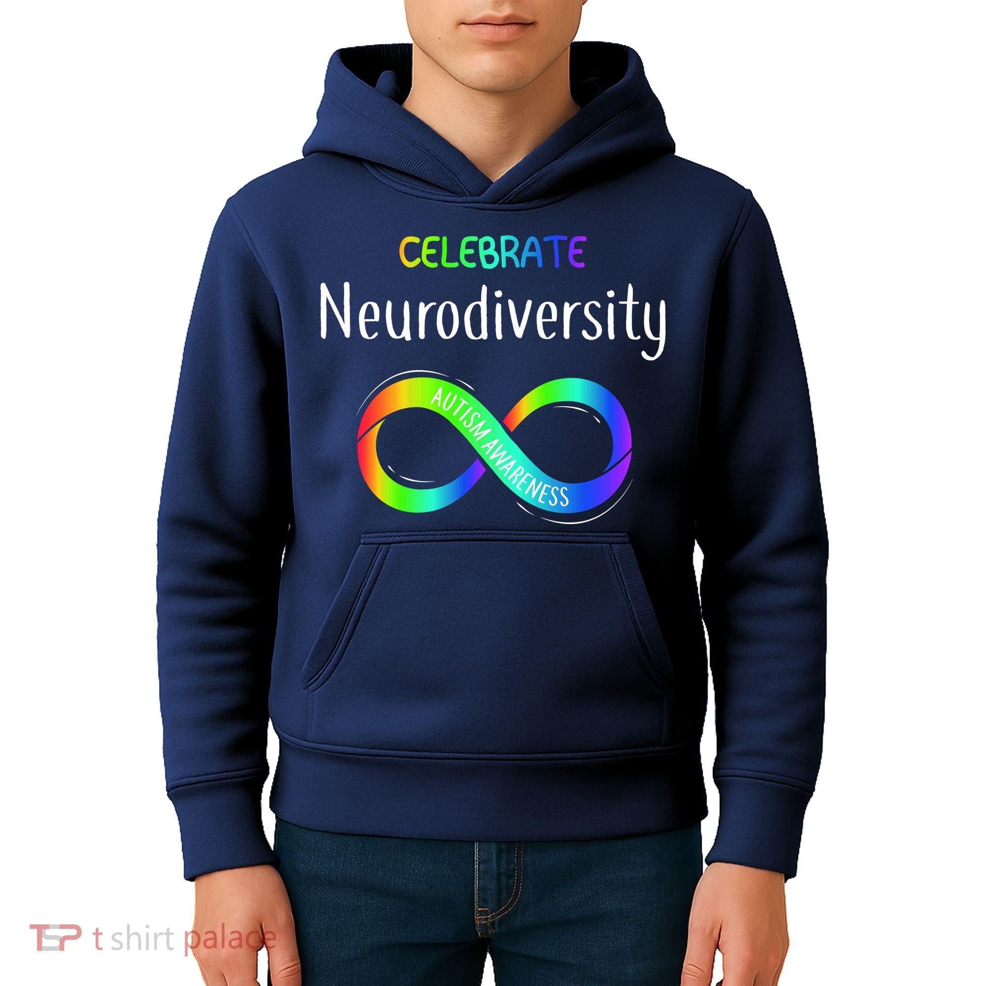 Celebrate Neurodiversity Autism Awareness Month Infinity Kids Hoodie