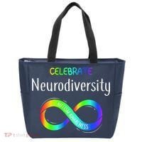 Celebrate Neurodiversity Autism Awareness Month Infinity Tote Bag thumb 0