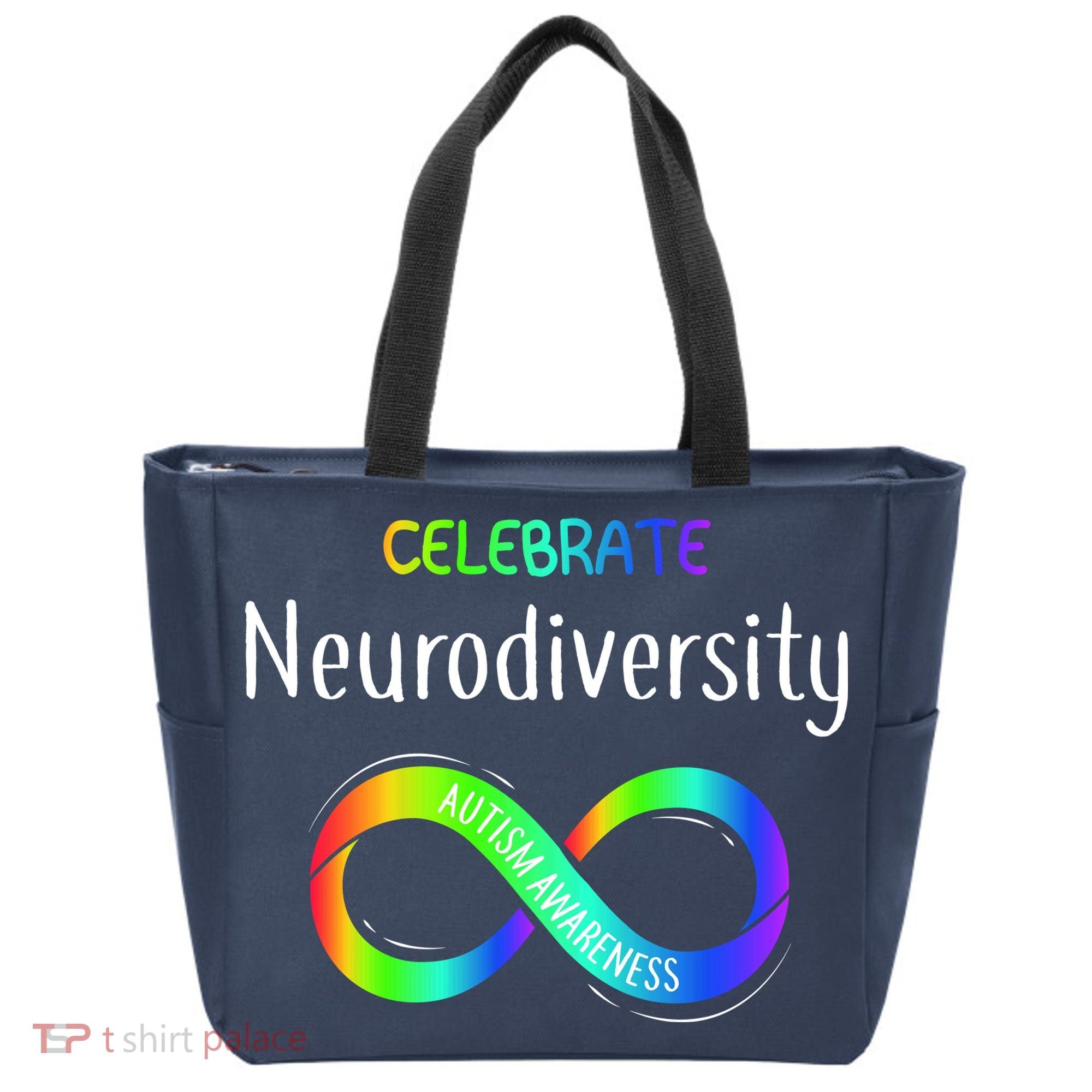 Celebrate Neurodiversity Autism Awareness Month Infinity Tote Bag