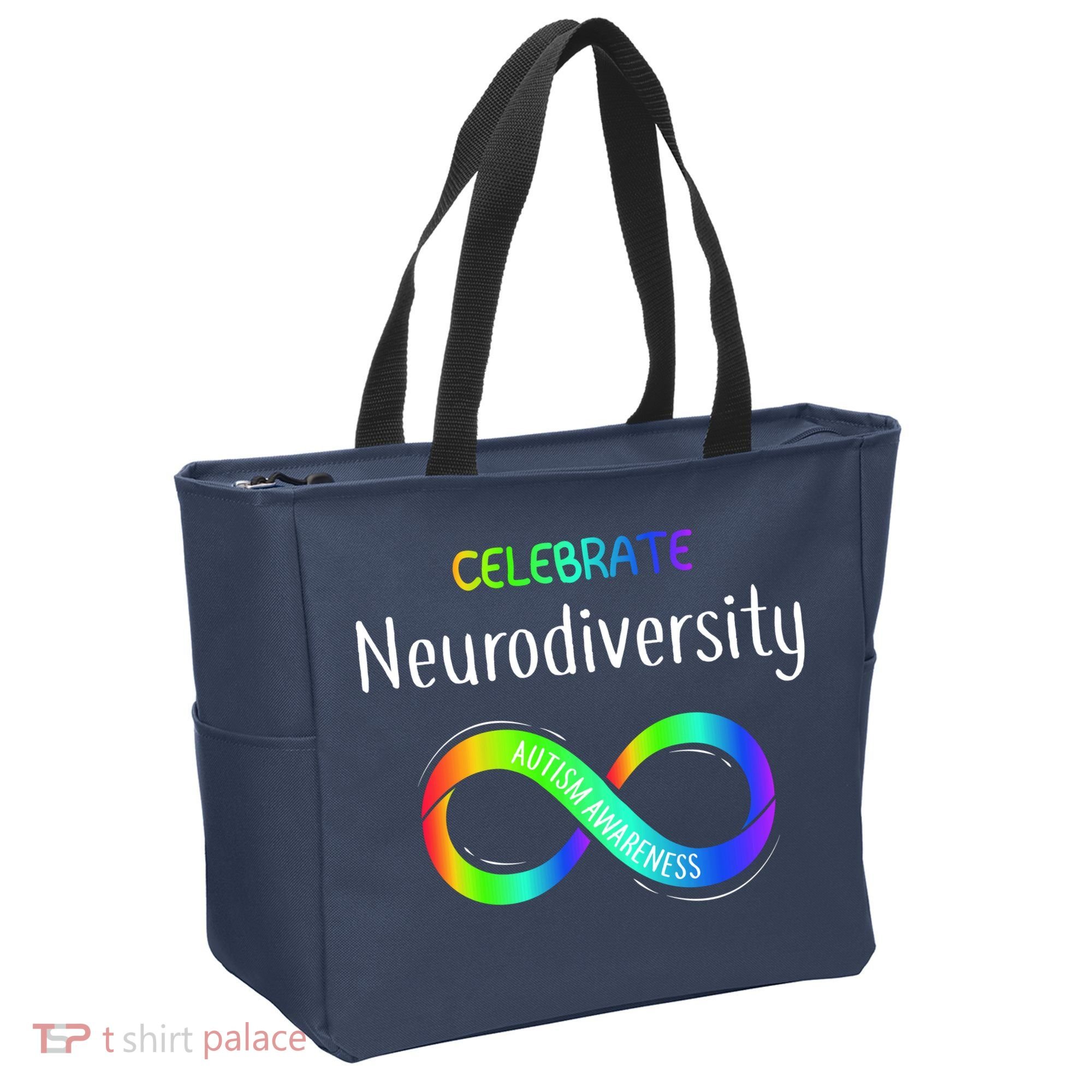 Celebrate Neurodiversity Autism Awareness Month Infinity Tote Bag