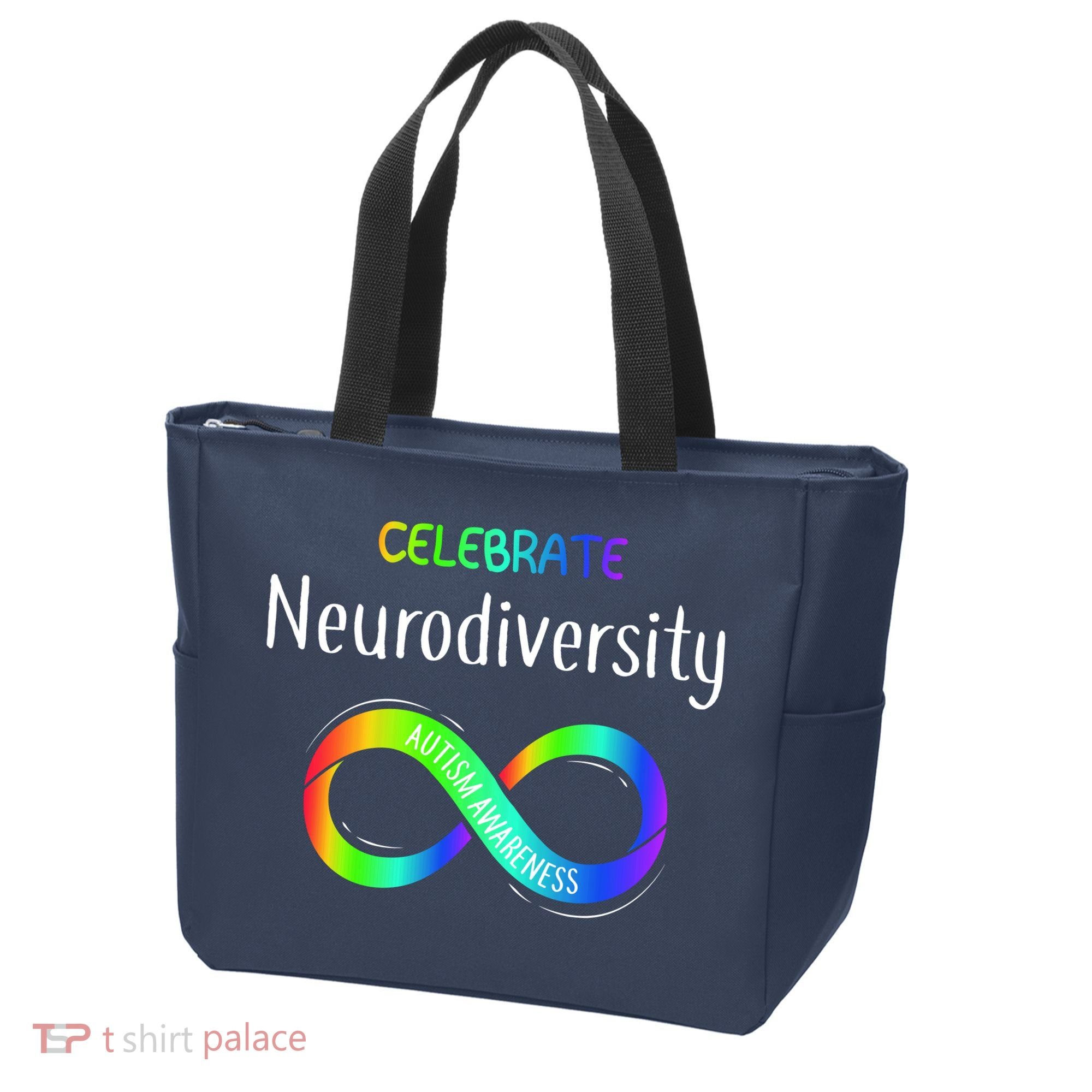 Celebrate Neurodiversity Autism Awareness Month Infinity Tote Bag