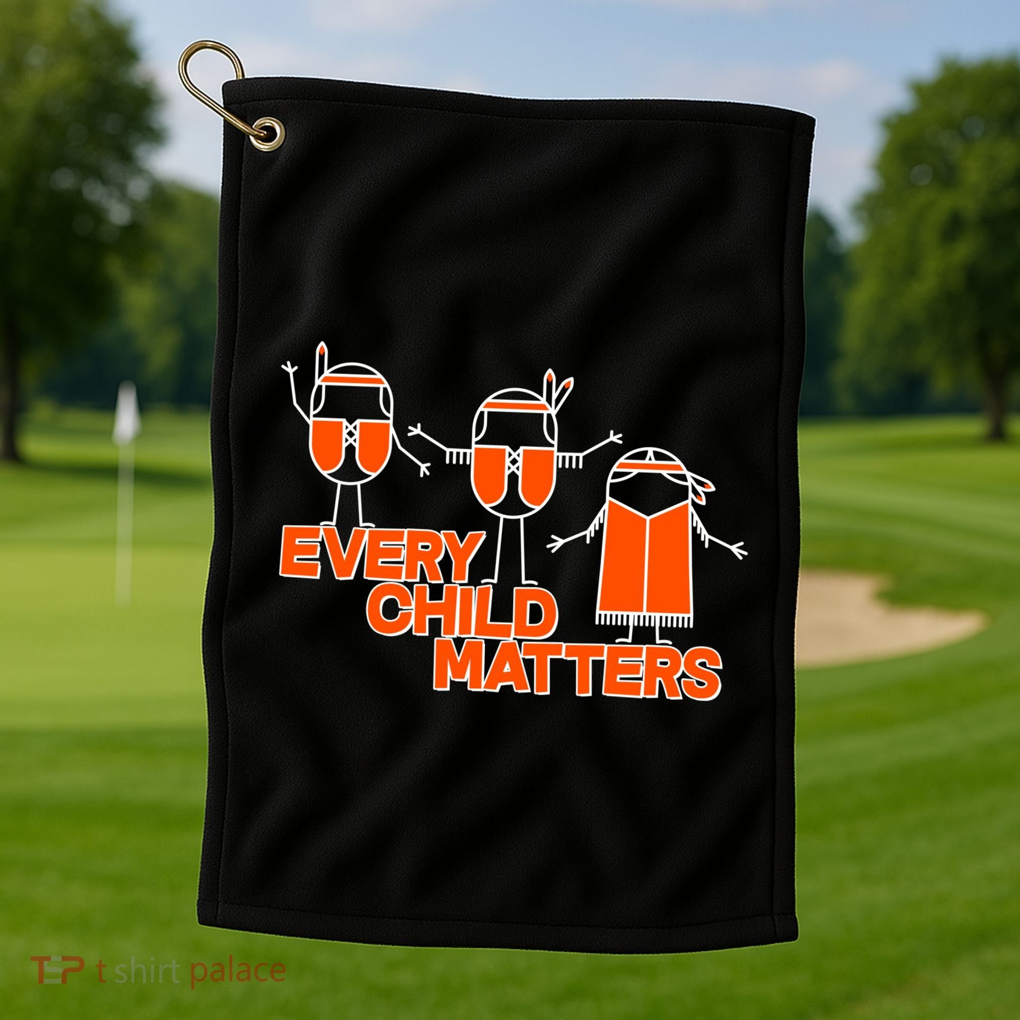 Cute Native American Every Child Matters Golf Towel