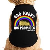 Christian Noah Ark Jesus God Keeps His Promises Rainbow Doggie Tank thumb 0