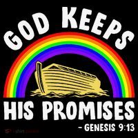 Christian Noah Ark Jesus God Keeps His Promises Rainbow Coffee Mug thumb 5