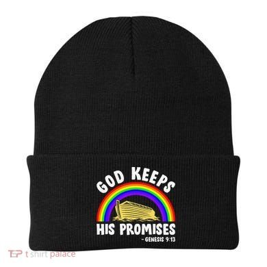 Christian Noah Ark Jesus God Keeps His Promises Rainbow Beanie