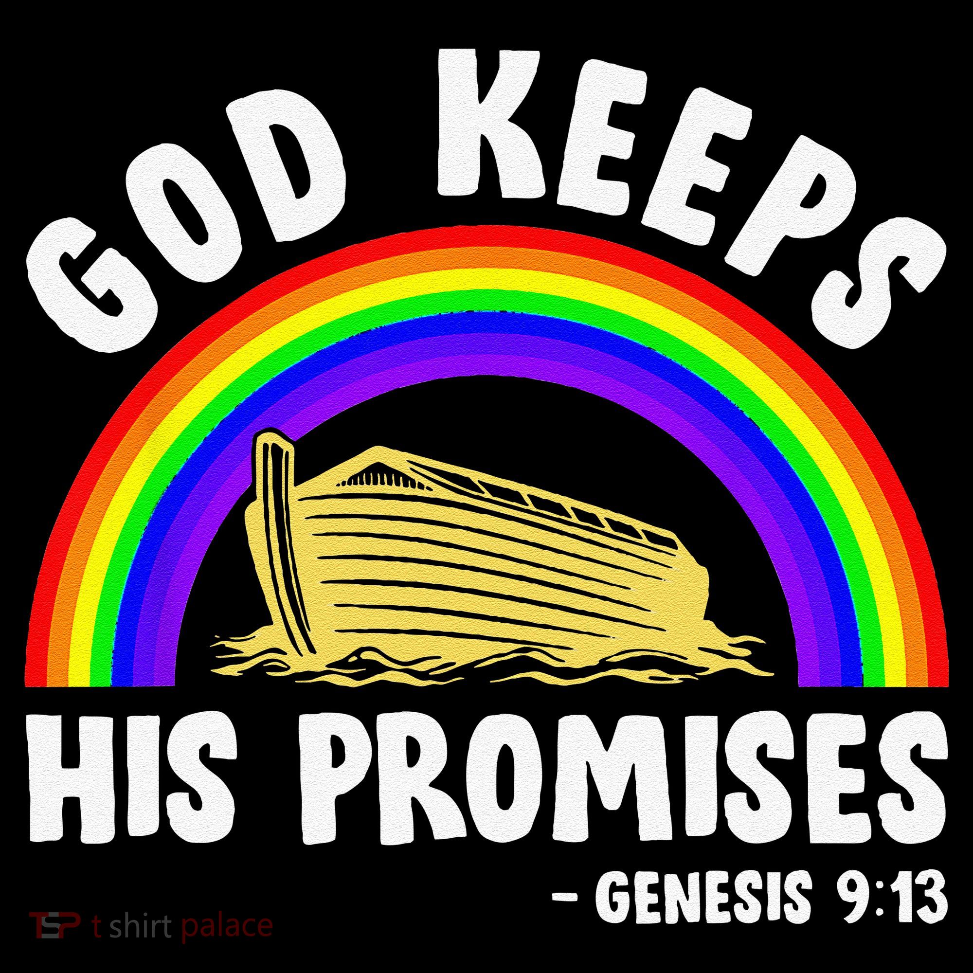 Christian Noah Ark Jesus God Keeps His Promises Rainbow Women's Hoodie