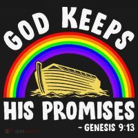 Christian Noah Ark Jesus God Keeps His Promises Rainbow Ornament thumb 1