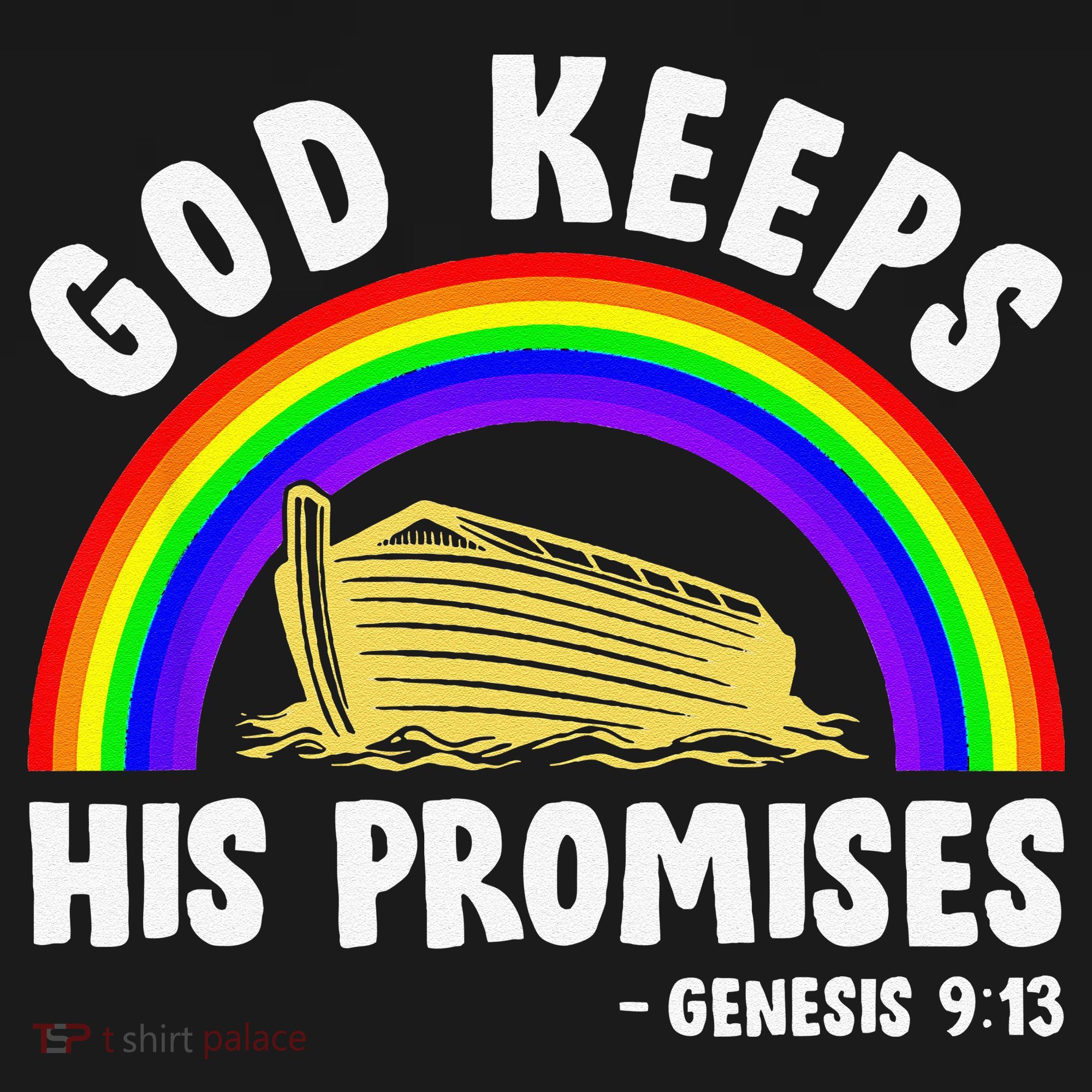 Christian Noah Ark Jesus God Keeps His Promises Rainbow Ornament