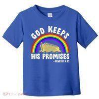 Christian Noah Ark Jesus God Keeps His Promises Rainbow Toddler T-Shirt thumb 0
