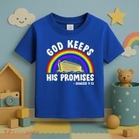 Christian Noah Ark Jesus God Keeps His Promises Rainbow Toddler T-Shirt thumb 3