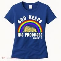 Christian Noah Ark Jesus God Keeps His Promises Rainbow Women's T-Shirt thumb 0