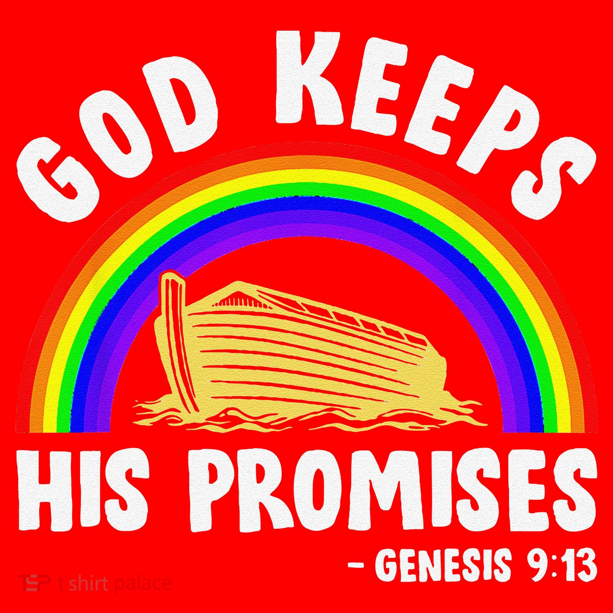 Christian Noah Ark Jesus God Keeps His Promises Rainbow Santa Hat