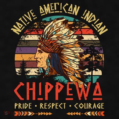 Chippewa Native American Indian Pride Indigenous Tribe Ladies PosiCharge Tri-Blend Wicking Tank