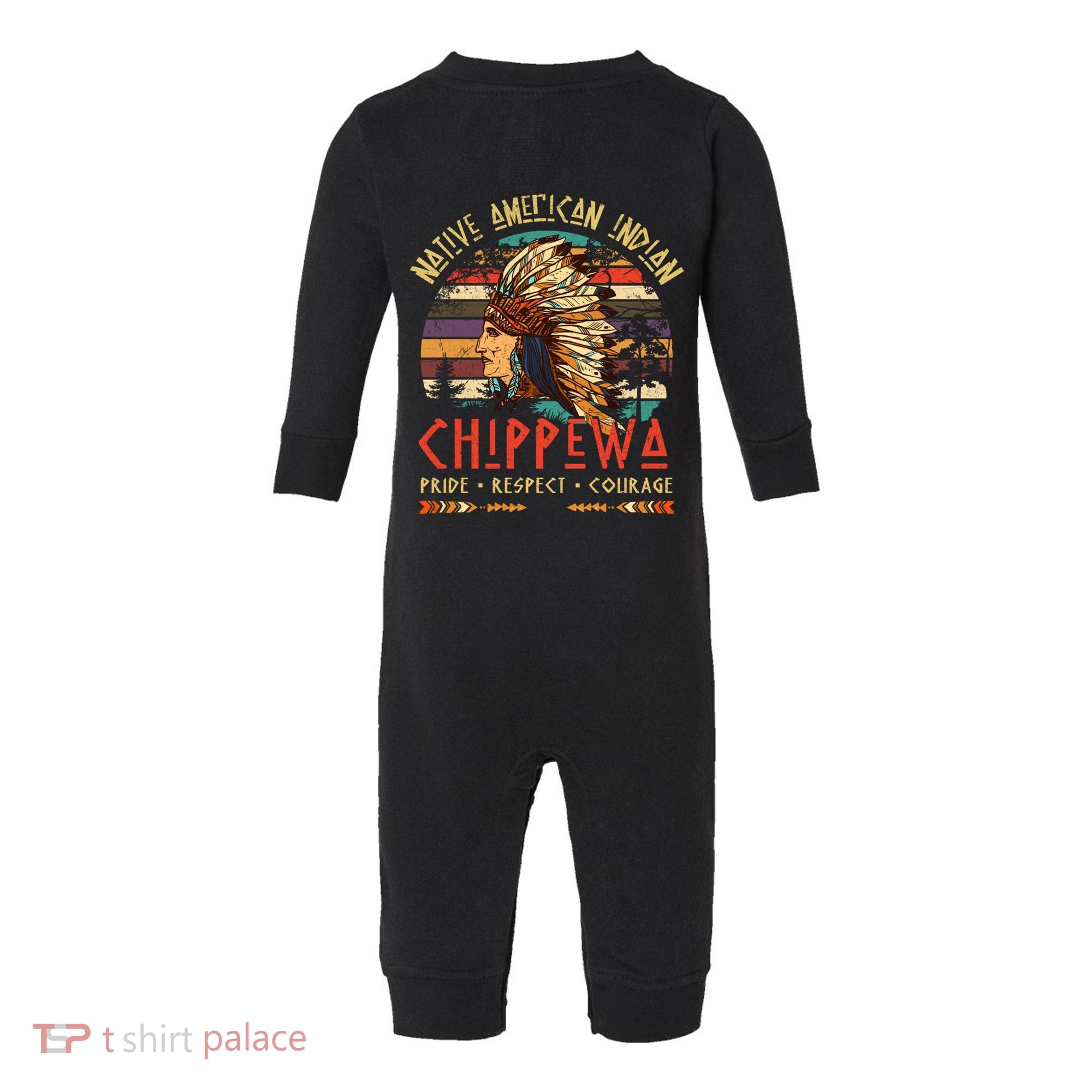 Chippewa Native American Indian Pride Indigenous Tribe Infant Fleece One Piece