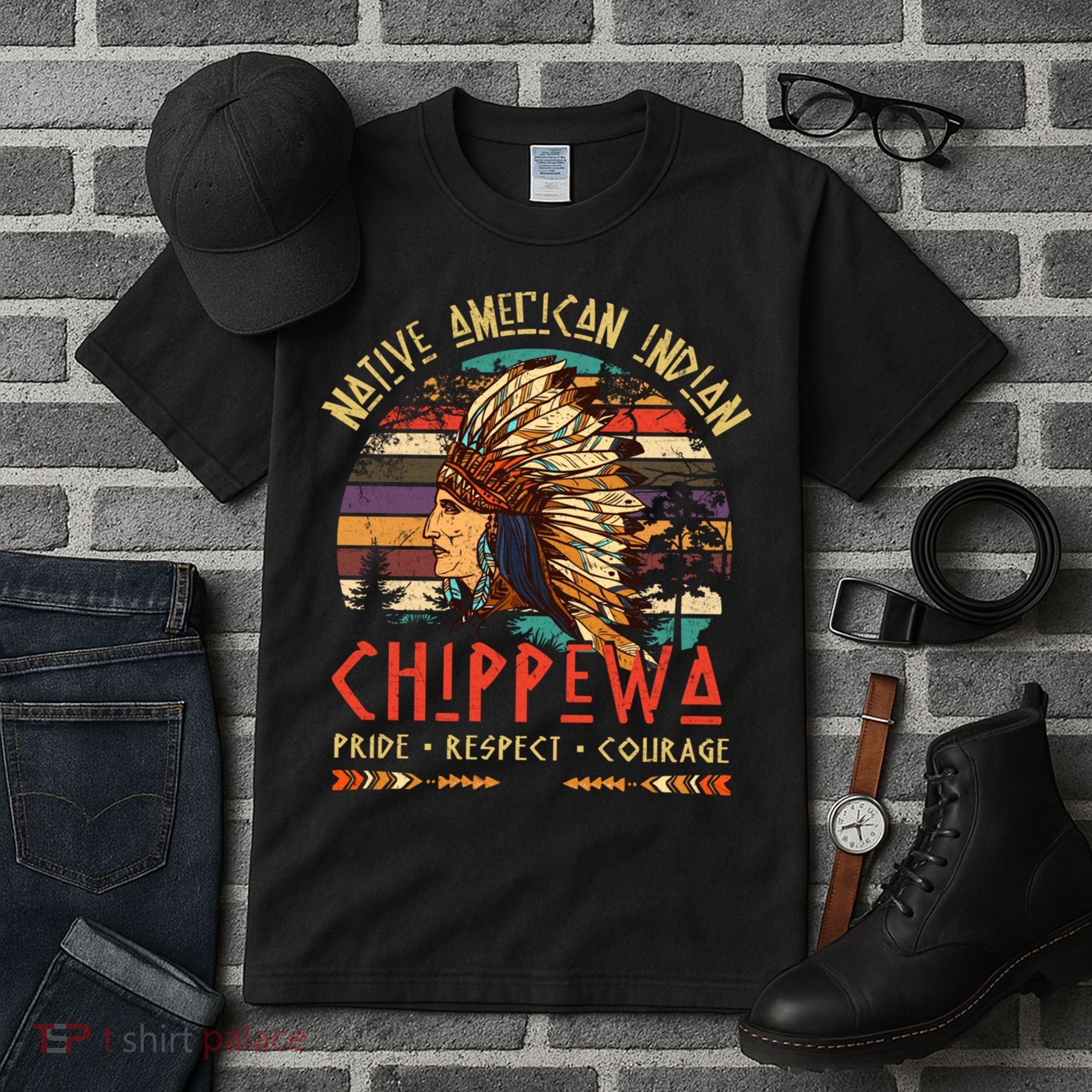 Chippewa Native American Indian Pride Indigenous Tribe Tall T-Shirt