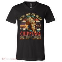 Chippewa Native American Indian Pride Indigenous Tribe V-Neck T-Shirt thumb 0