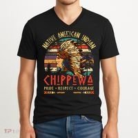 Chippewa Native American Indian Pride Indigenous Tribe V-Neck T-Shirt thumb 2