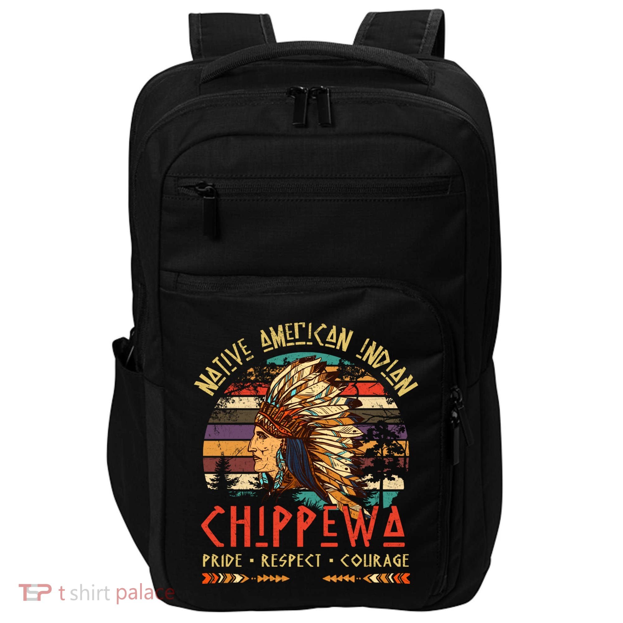 Chippewa Native American Indian Pride Indigenous Tribe Impact Tech Backpack