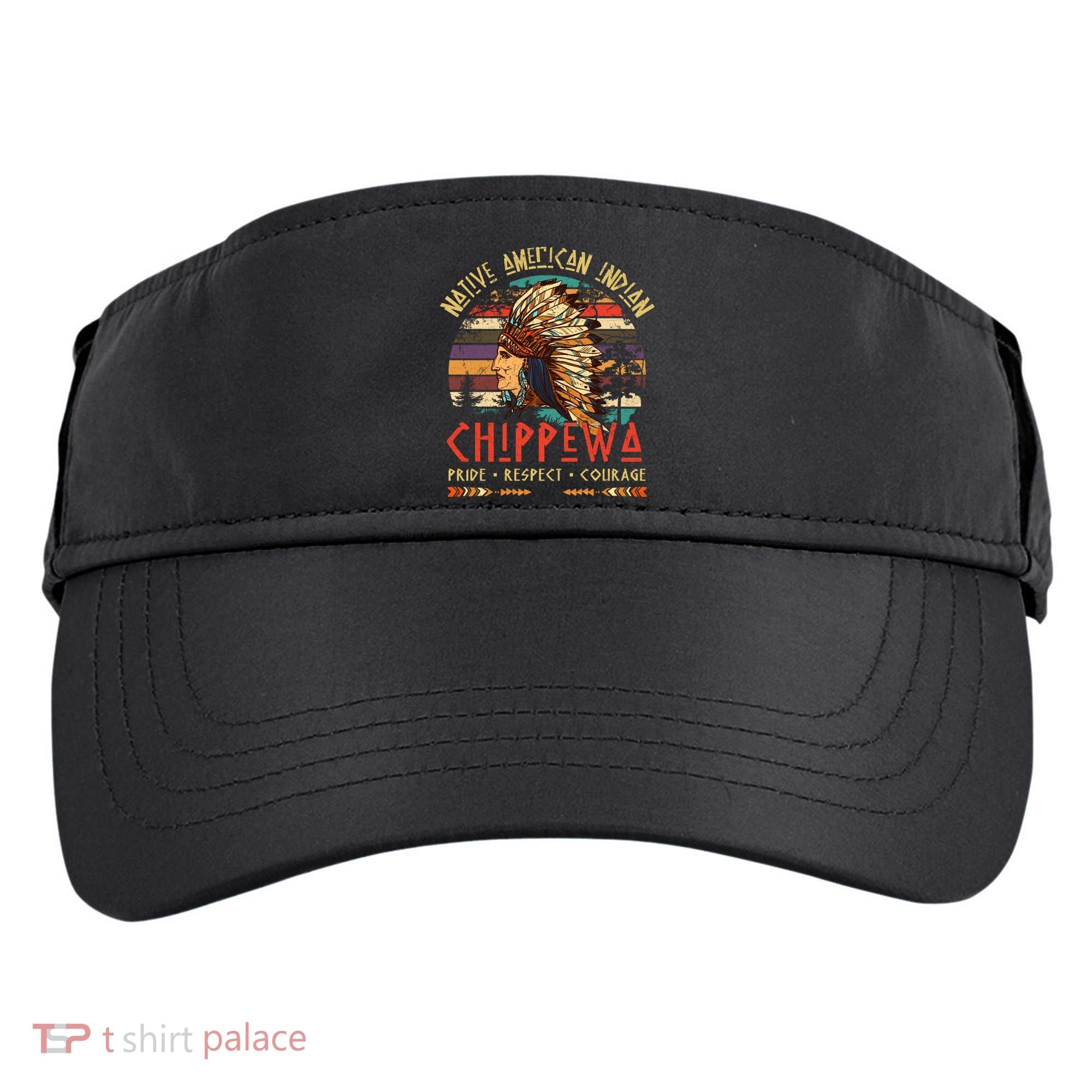 Chippewa Native American Indian Pride Indigenous Tribe Adult Drive Performance Visor