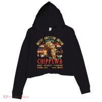 Chippewa Native American Indian Pride Indigenous Tribe Crop Fleece Hoodie thumb 0