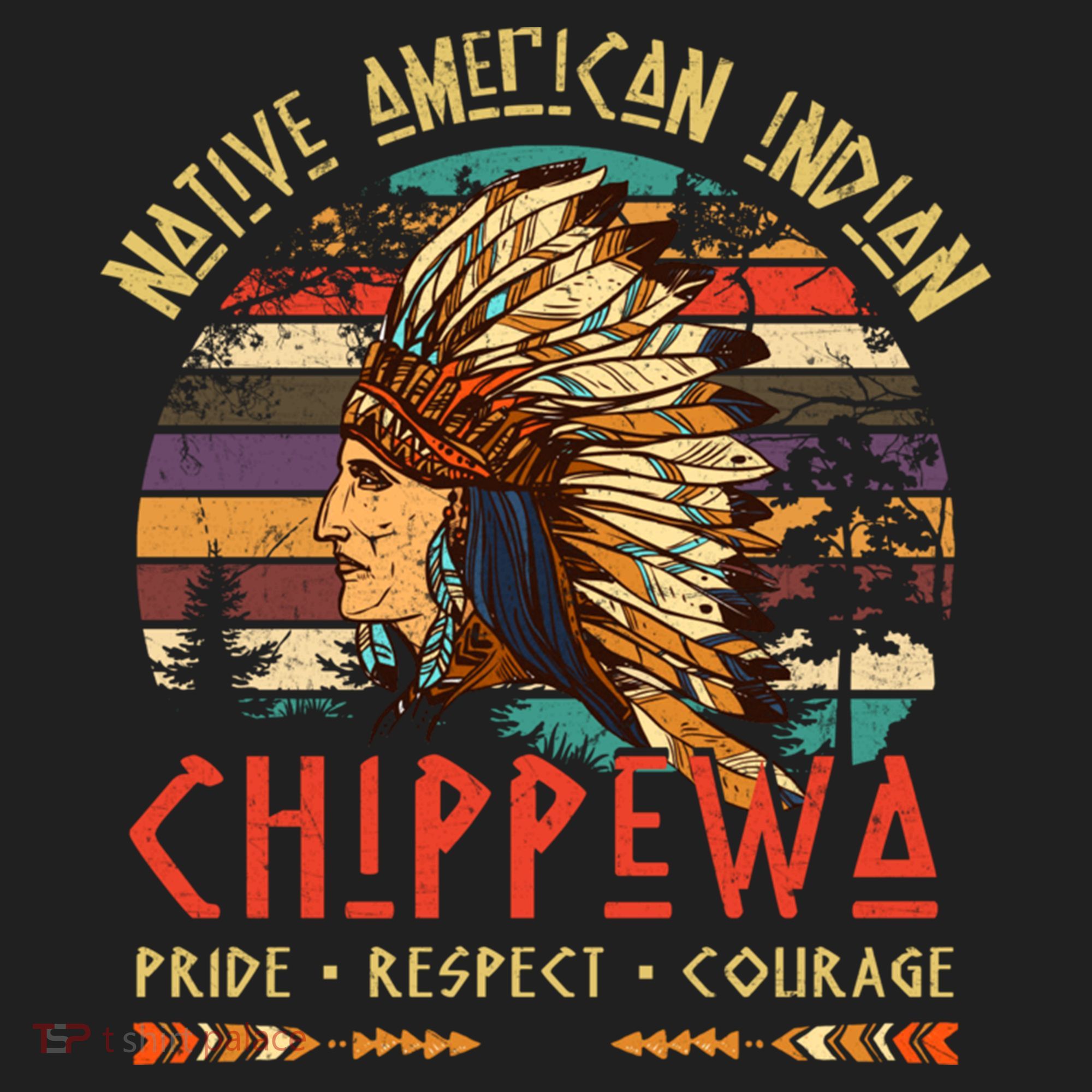 Chippewa Native American Indian Pride Indigenous Tribe Urban Oversized Heavyweight T-Shirt