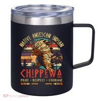 Chippewa Native American Indian Pride Indigenous Tribe 12oz Stainless Steel Coffee Mug thumb 0