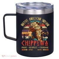 Chippewa Native American Indian Pride Indigenous Tribe 12oz Stainless Steel Coffee Mug thumb 2