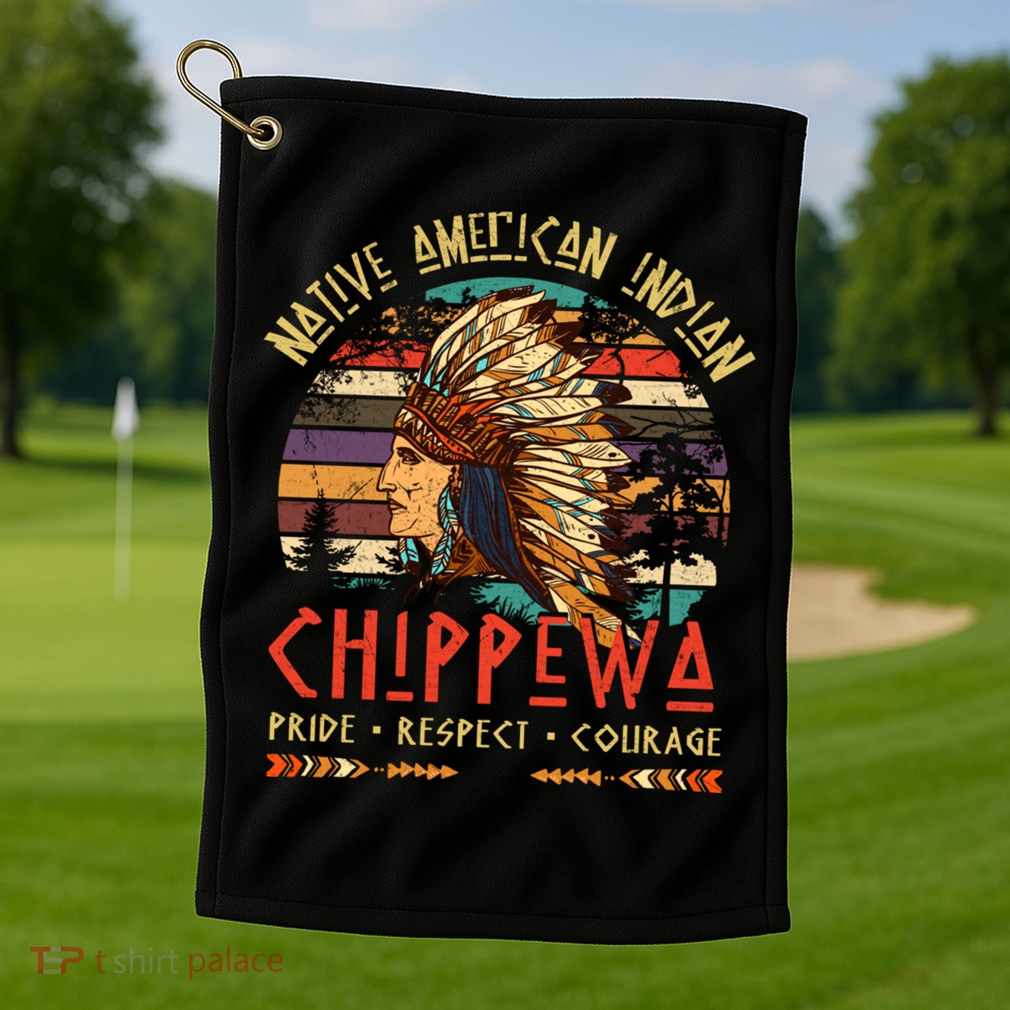 Chippewa Native American Indian Pride Indigenous Tribe Golf Towel