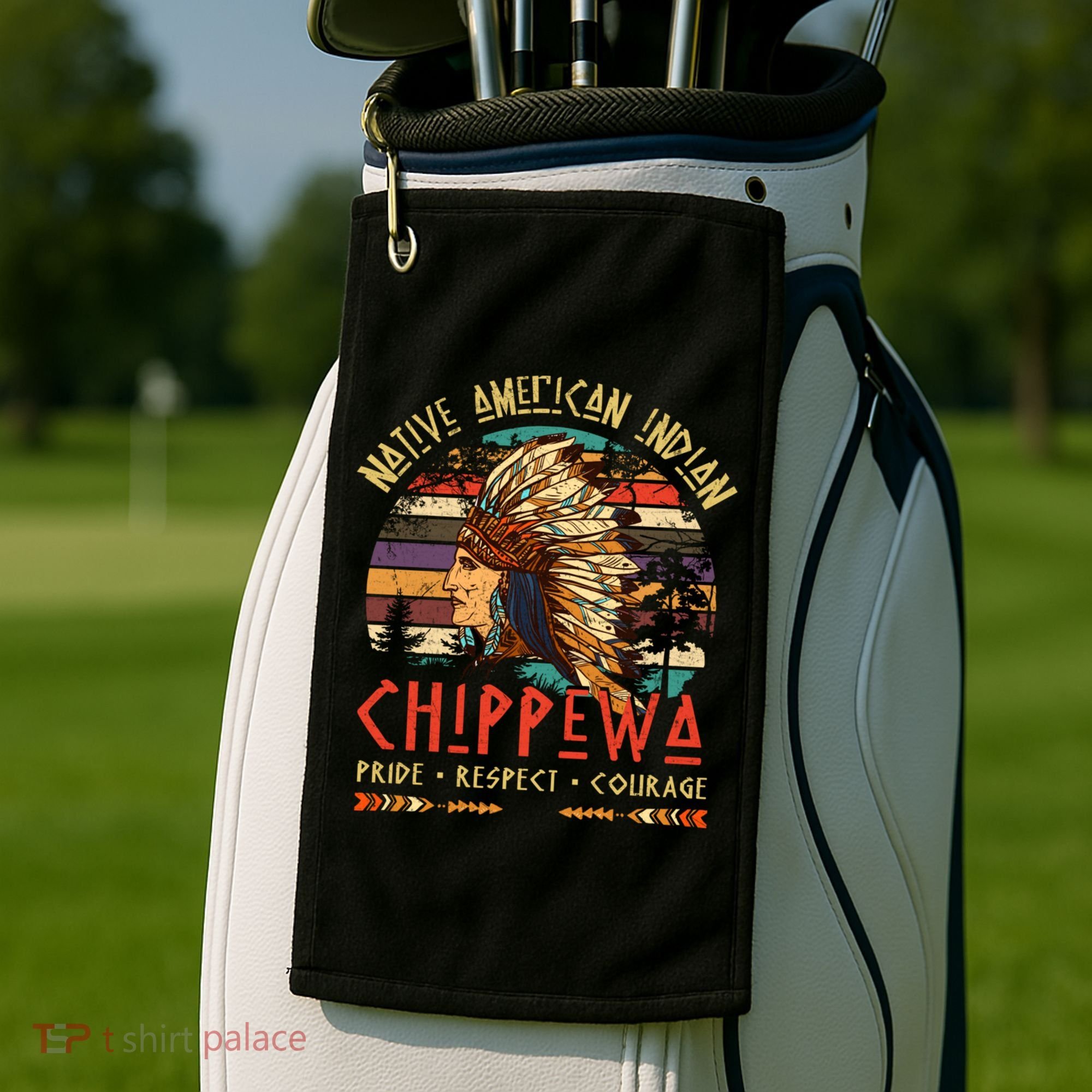 Chippewa Native American Indian Pride Indigenous Tribe Golf Towel