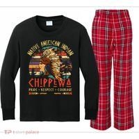 Chippewa Native American Indian Pride Indigenous Tribe Kids Long Sleeve Plaid Pajama Set thumb 0