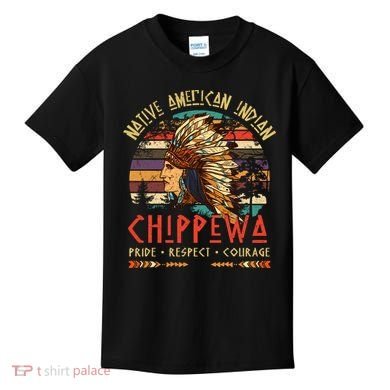 Chippewa Native American Indian Pride Indigenous Tribe Kids T-Shirt