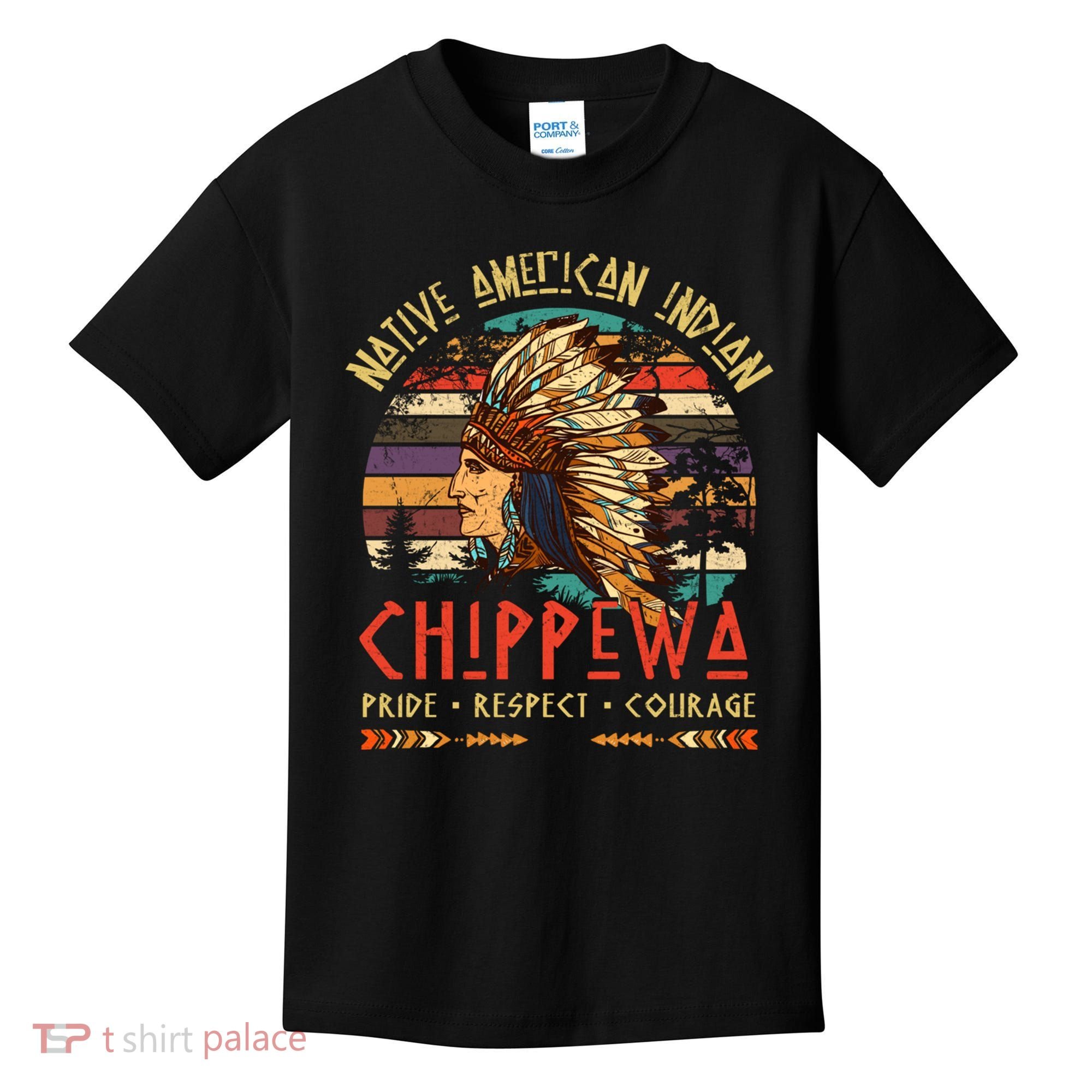 Chippewa Native American Indian Pride Indigenous Tribe Kids T-Shirt