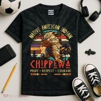 Chippewa Native American Indian Pride Indigenous Tribe Kids Tie-Dye T-Shirt thumb 2