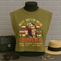 Chippewa Native American Indian Pride Indigenous Tribe Garment-Dyed Women's Muscle Tee thumb 3